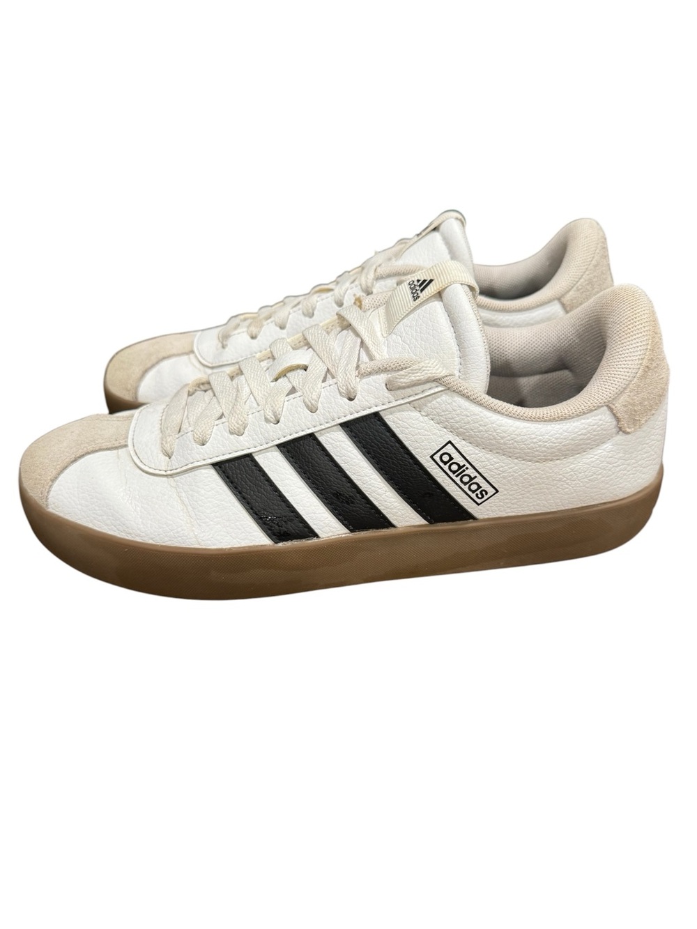 Adidas VL Court Men's Size 8.5 Athletic Shoes White Black Casual Sneakers